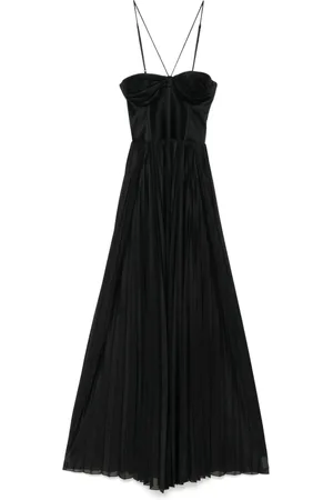 Pinko Bustier pleated maxi dress