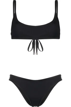 The Attico Fine-ribbed bikini set