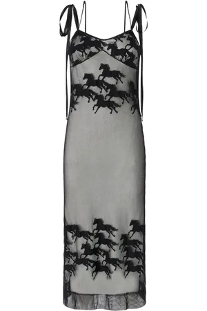 Pinko Horse-detail midi dress