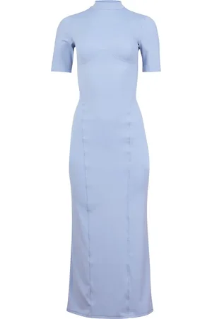 FLEUR DU MAL Jersey mock-neck maxi dress