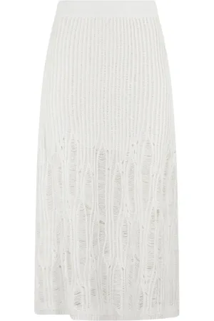 IRO Knitted-design midi skirt