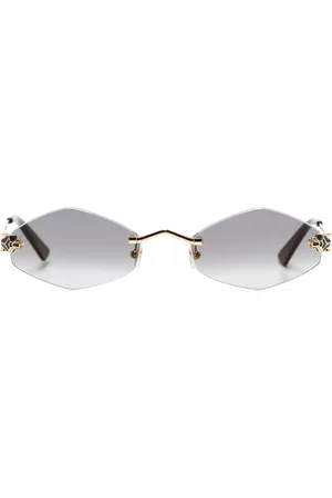 Cartier Tiger Head-plaque geometric-frame sunglasses
