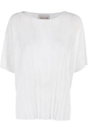 SEMICOUTURE Pleated short-sleeve blouse
