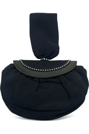 JENNIFER GIBSON JEWELLERY 1940s Crepe & Crystal tote bag