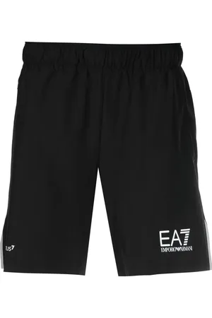 EA7 Logo-print track shorts
