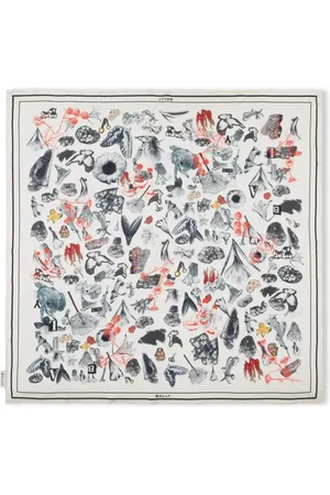 Bally Collage silk scarf