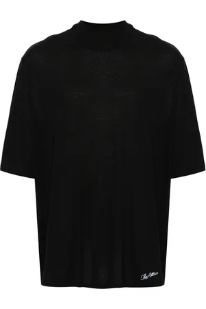 The Attico Logo-embroidered cotton T-shirt