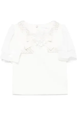 PATACHOU Floral-appliqué blouse