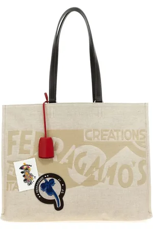 Salvatore Ferragamo Large logo-jacquard tote bag