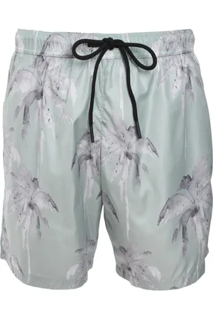MAUNA KEA Palm tree-print swim shorts