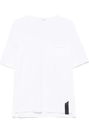 TRANSIT Knitted-collar cotton T-shirt