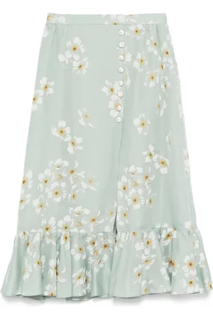 VALENTINO GARAVANI Floral-print midi skirt
