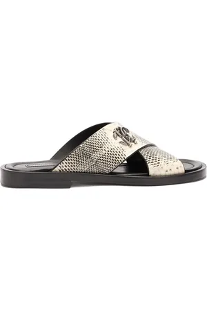 Roberto Cavalli Crossover slide sandals