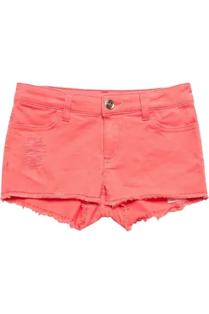 Twin-Set Frayed hem denim shorts