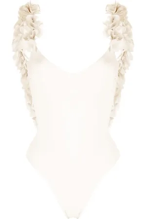 LA REVECHE Amira floral-appliqué swimsuit