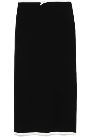 Rowen Rose Floral-appliqué maxi skirt