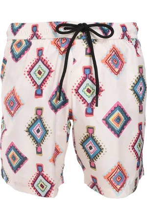 MAUNA KEA Geometric-print swim shorts