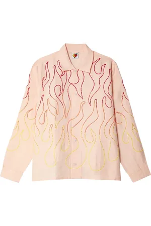 Sky High Farm Flame-pattern shirt