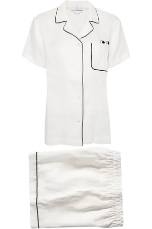 Anya Hindmarch Eyes-print linen pajama set