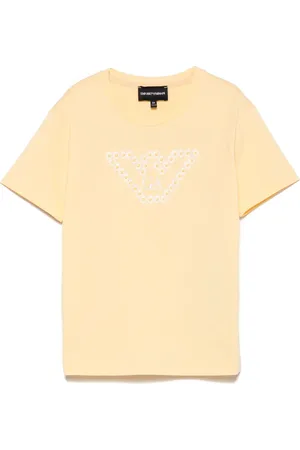 Emporio Armani Daisy-embellishment cotton T-shirt