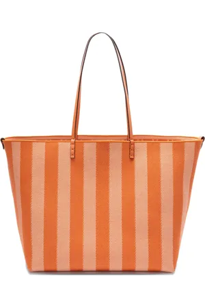 Fendi Large Roll striped tote bag