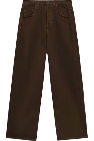 UMA WANG Logo-patch jeans