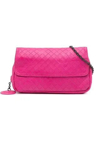 Bottega Veneta 2012-2024 Leather Intrecciomirage Butterfly Chain Flap crossbody bag