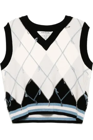 KIMHEKIM Argyle reversed vest