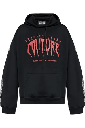 VERSACE Logo-print hoodie
