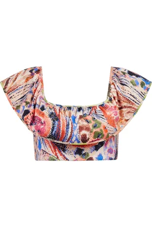 Marie Oliver Emily ruffle-detail swim top