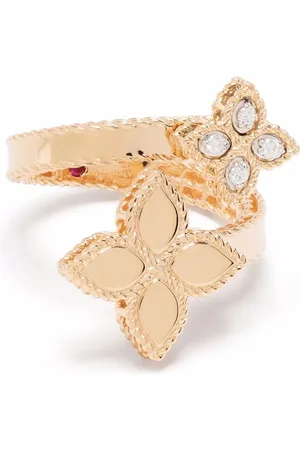 Roberto Coin 18kt yellow gold Princess Flower diamond ring