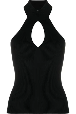 FEDERICA TOSI Halterneck ribbed knit top