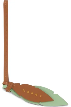 Marni Leather leaf keychain