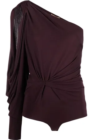 Saint Laurent One-shoulder asymmetric bodysuit