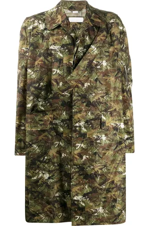 Random Identities Camouflage-print single-breasted coat