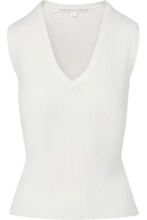 VERONICA BEARD Sid ribbed-knit top