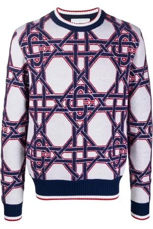 Casablanca Intarsia-knit logo jumper