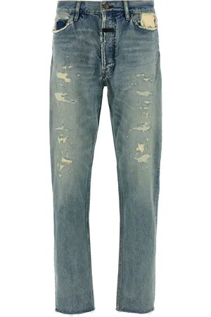 FEAR OF GOD Distressed straight-leg jeans