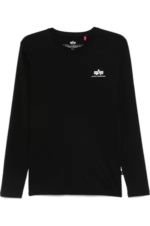 Alpha Industries Flocked-logo T-shirt