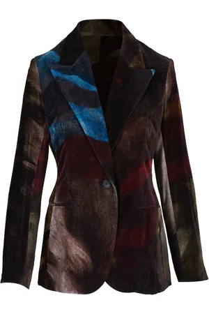 Lafayette 148 X Save Venice printed velvet blazer