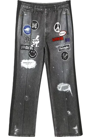 Pins & Needles Patch-detailing track jeans