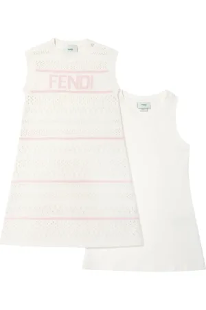 Fendi Logo-jacquard sleeveless dress (pack of two)