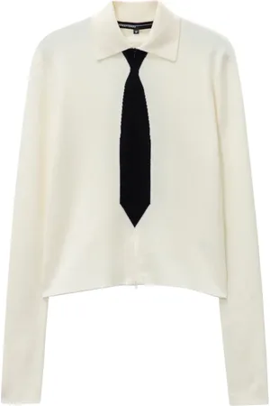 Spencer Badu Tie-detail collared cardigan