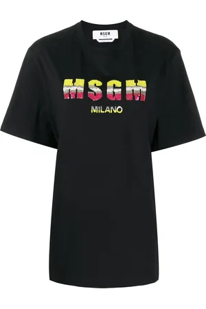 Msgm Sequined logo T-shirt