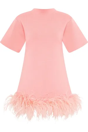 RACHEL GILBERT Rita feather-embellished dress