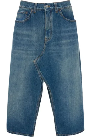Victoria Beckham Kick denim midi skirt