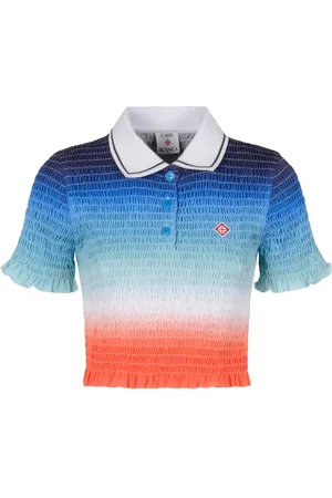 Casablanca Smocked polo top