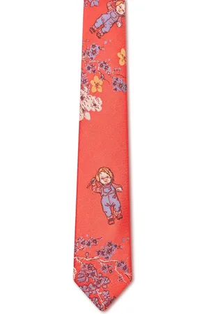 GCDS Chuncky jacquard-print tie