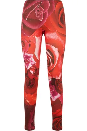 Roberto Cavalli Garden Rose-print leggings