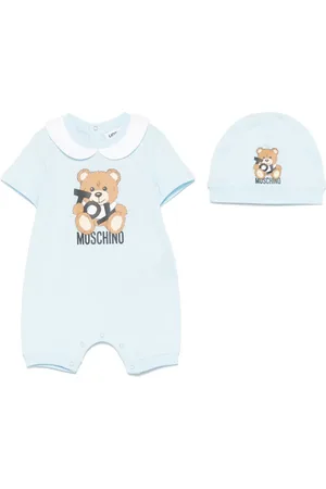 Moschino Leo Teddy-print romper set